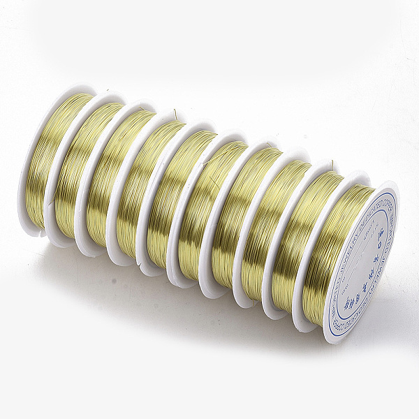 PandaHall Round Copper Jewelry Wire, Gold, 0.3mm, about 65.61 Feet(20m)/roll, 10 rolls/group Copper Round Gold
PandaHall Round Copper Jewelry Wire, Gold, 0.3mm, about 65.61 Feet(20m)/roll, 10 rolls/group Copper Round Gold