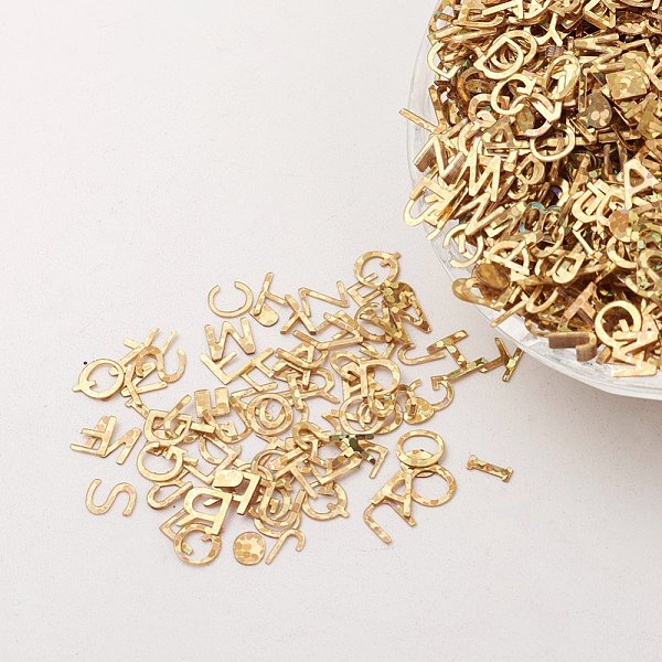 PandaHall Ornament Accessories Plastic Paillette/Sequins Beads, Alphabet, Gold, 5.5x5.5~6x0.1mm Plastic Letter Gold
PandaHall Ornament Accessories Plastic Paillette/Sequins Beads, Alphabet, Gold, 5.5x5.5~6x0.1mm Plastic Letter Gold