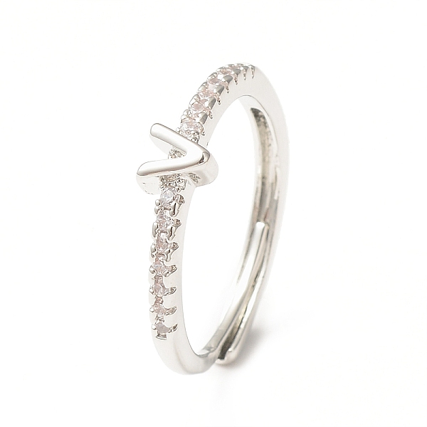 PandaHall Clear Cubic Zirconia Initial Letter Adjustable Ring, Platinum Brass Jewelry for Women, Letter.V, Inner Diameter: 18mm Brass+Cubic...
PandaHall Clear Cubic Zirconia Initial Letter Adjustable Ring, Platinum Brass Jewelry for Women, Letter.V, Inner Diameter: 18mm Brass+Cubic...