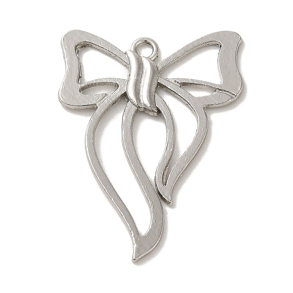 PandaHall Rack Plating Alloy Pendants, Cadmium Free & Nickel Free & Lead Free, Bowknot, Platinum, 42x32x2mm, Hole: 2mm Alloy Bowknot
PandaHall Rack Plating Alloy Pendants, Cadmium Free & Nickel Free & Lead Free, Bowknot, Platinum, 42x32x2mm, Hole: 2mm Alloy Bowknot