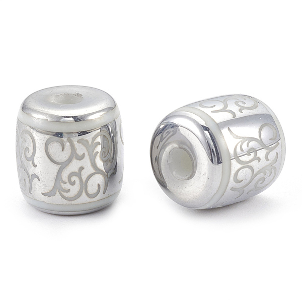 PandaHall Electroplate Glass Beads, Barrel with Vine Pattern, Platinum Plated, 12x11.5mm, Hole: 3mm, 100pcs/bag Glass Flower
PandaHall Electroplate Glass Beads, Barrel with Vine Pattern, Platinum Plated, 12x11.5mm, Hole: 3mm, 100pcs/bag Glass Flower