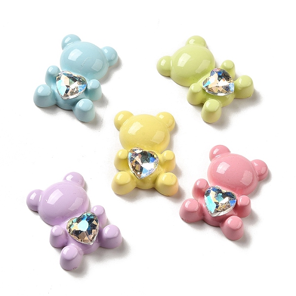 PandaHall Opaque Resin Decoden Cabochons, Bear with Crystal Rhinestone Heart, Mixed Color, 29x21x8mm Resin Bear Multicolor
PandaHall Opaque Resin Decoden Cabochons, Bear with Crystal Rhinestone Heart, Mixed Color, 29x21x8mm Resin Bear Multicolor