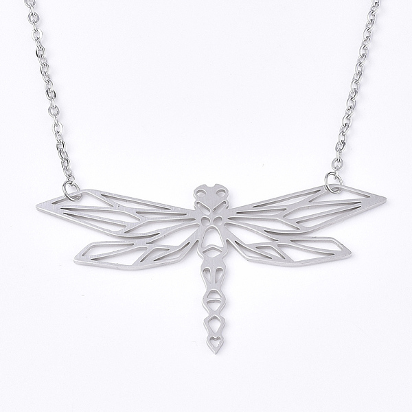 PandaHall 201 Stainless Steel Pendant Necklaces, with Cable Chains, Dragonfly, Stainless Steel Color, 18.5 inch(47cm), 2mm, Dragonfly...
PandaHall 201 Stainless Steel Pendant Necklaces, with Cable Chains, Dragonfly, Stainless Steel Color, 18.5 inch(47cm), 2mm, Dragonfly...