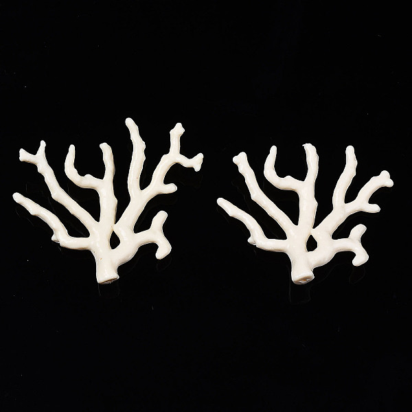 PandaHall Opaque Acrylic Pendants, Half Hole, Coral Shaped, Creamy White, 40~46x46~53x9~13mm, Hole: 1.4mm Acrylic Others
PandaHall Opaque Acrylic Pendants, Half Hole, Coral Shaped, Creamy White, 40~46x46~53x9~13mm, Hole: 1.4mm Acrylic Others