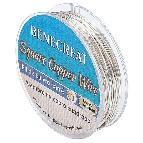 PandaHall BENECREAT Copper Wire, Square, Silver, 0.6x0.6mm, about 32.81 Feet(10m)/Roll Copper Square
PandaHall BENECREAT Copper Wire, Square, Silver, 0.6x0.6mm, about 32.81 Feet(10m)/Roll Copper Square