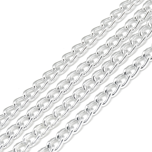 PandaHall Unwelded Aluminum Curb Chains, Gainsboro, 5.5x3.5x1mm, about 100m/bag Aluminum Gray
PandaHall Unwelded Aluminum Curb Chains, Gainsboro, 5.5x3.5x1mm, about 100m/bag Aluminum Gray