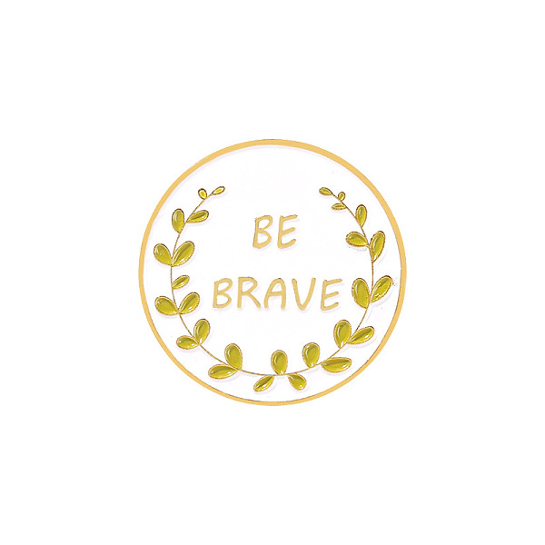 PandaHall Alloy Enamel Brooches, Enamel Pin, Flat Round with Olive Branch & Be Brave Pattern, White, 30x10mm Alloy+Enamel Word White
PandaHall Alloy Enamel Brooches, Enamel Pin, Flat Round with Olive Branch & Be Brave Pattern, White, 30x10mm Alloy+Enamel Word White