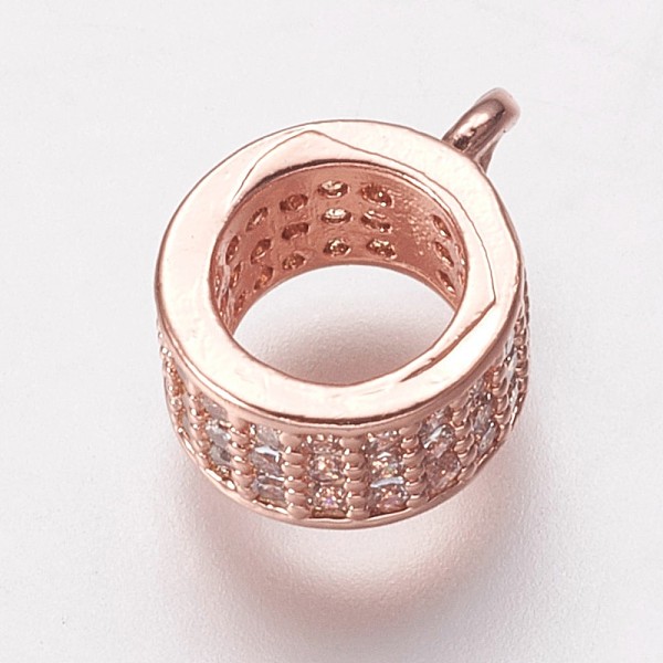 PandaHall Brass Cubic Zirconia Tube Bails, Loop Bails, Bail Beads, Ring, Clear, Rose Gold, 9.5x7.5x4mm, Hole: 1mm Brass+Cubic Zirconia Ring...
PandaHall Brass Cubic Zirconia Tube Bails, Loop Bails, Bail Beads, Ring, Clear, Rose Gold, 9.5x7.5x4mm, Hole: 1mm Brass+Cubic Zirconia Ring...