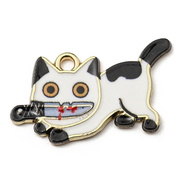 PandaHall Printed Alloy Pendants, with Enamel, Golden, Cadmium Free & Nickel Free & Lead Free, Cat with Knife Shape Charms, Floral White...
PandaHall Printed Alloy Pendants, with Enamel, Golden, Cadmium Free & Nickel Free & Lead Free, Cat with Knife Shape Charms, Floral White...