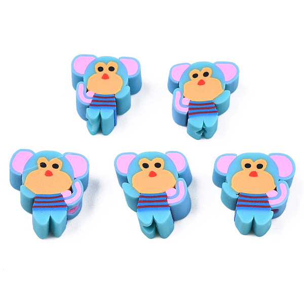 PandaHall Handmade Polymer Clay Beads, Monkey, Light Sky Blue, 10~13x8~10x4~5mm, Hole: 1.8mm Polymer Clay Monkey
PandaHall Handmade Polymer Clay Beads, Monkey, Light Sky Blue, 10~13x8~10x4~5mm, Hole: 1.8mm Polymer Clay Monkey
