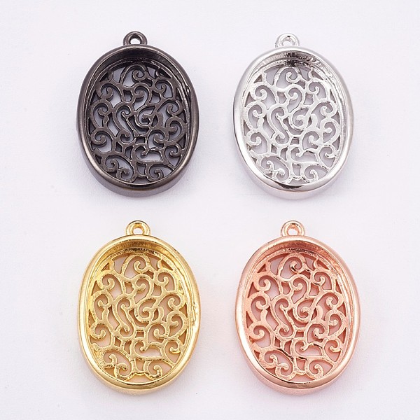 PandaHall Brass Cabochon Setting, Long-Lasting Plated, Oval, Mixed Color, Tray: 12x16mm, 20x14x4mm, Hole: 1mm Brass Oval Multicolor
PandaHall Brass Cabochon Setting, Long-Lasting Plated, Oval, Mixed Color, Tray: 12x16mm, 20x14x4mm, Hole: 1mm Brass Oval Multicolor