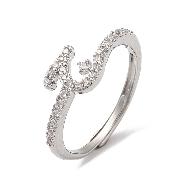 PandaHall Rack Plating Brass Cubic Zirconia Arabic Letters Adjustable Rings for Women, Cadmium Free & Lead Free, Long-Lasting Plated..., Clear
PandaHall Rack Plating Brass Cubic Zirconia Arabic Letters Adjustable Rings for Women, Cadmium Free & Lead Free, Long-Lasting Plated..., Clear