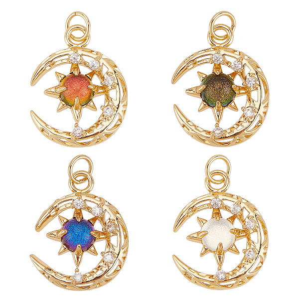 PandaHall BENECREAT 4Pcs 4 Colors Brass Micro Pave Clear Cubic Zirconia Glass Pendants, Moon, Cadmium Free & Lead Free, Mixed Color, Real..., Multicolor
PandaHall BENECREAT 4Pcs 4 Colors Brass Micro Pave Clear Cubic Zirconia Glass Pendants, Moon, Cadmium Free & Lead Free, Mixed Color, Real..., Multicolor