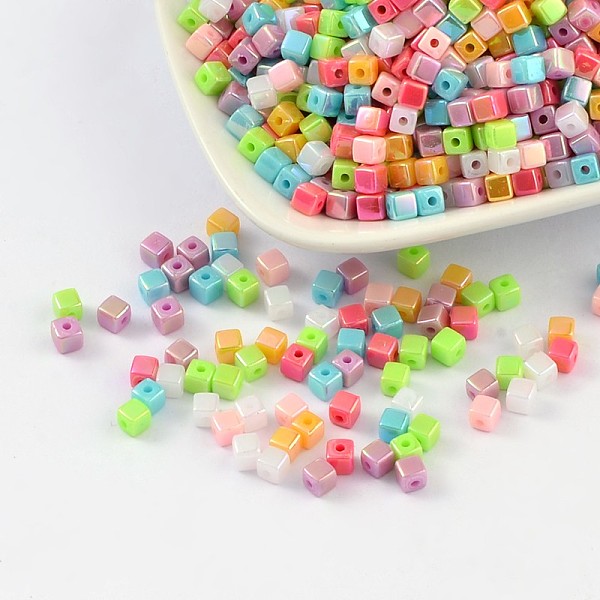 PandaHall Acrylic Beads, AB color, Cube, Mixed Color, 4x4mm, Hole: 1mm Acrylic Cube Multicolor
PandaHall Acrylic Beads, AB color, Cube, Mixed Color, 4x4mm, Hole: 1mm Acrylic Cube Multicolor