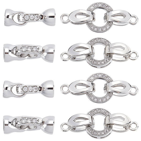PandaHall DICOSMETIC 8 Sets 2 Styles Fold Over Clasps Brass Micro Pave Cubic Zirconia Fold Over Clasps Cord End Platinum Extender Jewelry...
PandaHall DICOSMETIC 8 Sets 2 Styles Fold Over Clasps Brass Micro Pave Cubic Zirconia Fold Over Clasps Cord End Platinum Extender Jewelry...