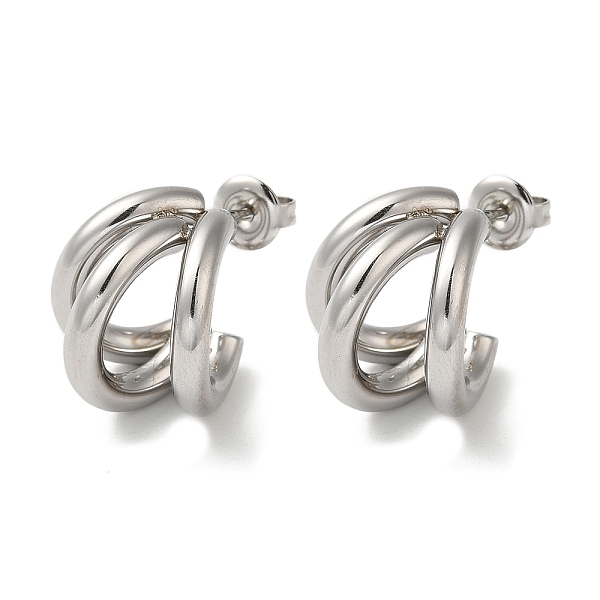 PandaHall 304 Stainless Steel Stud Earrings, Split Earrings, Half Hoop Earrings, Stainless Steel Color, 16x15mm 304 Stainless Steel
PandaHall 304 Stainless Steel Stud Earrings, Split Earrings, Half Hoop Earrings, Stainless Steel Color, 16x15mm 304 Stainless Steel