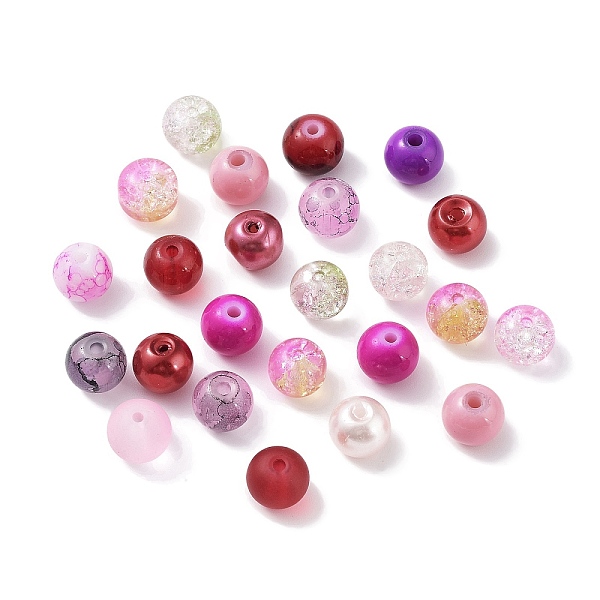 PandaHall Glass Beads, Round, Mixed Style, Pink, 8~8.5x7.5mm, Hole: 0.8mm, 300pcs/bag Glass Round Pink
PandaHall Glass Beads, Round, Mixed Style, Pink, 8~8.5x7.5mm, Hole: 0.8mm, 300pcs/bag Glass Round Pink