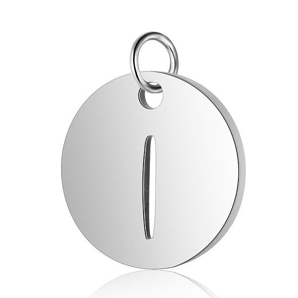 PandaHall 304 Stainless Steel Charms, Flat Round with Letter, Stainless Steel Color, Letter.I, 12x1mm, Hole: 2.5mm 304 Stainless Steel...
PandaHall 304 Stainless Steel Charms, Flat Round with Letter, Stainless Steel Color, Letter.I, 12x1mm, Hole: 2.5mm 304 Stainless Steel...