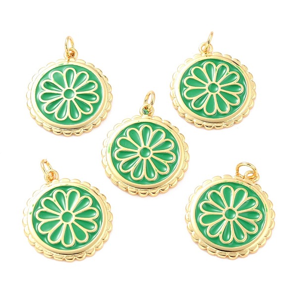 PandaHall Real 18K Gold Plated Brass Pendants, with Enamel, Long-Lasting Plated, Flat Round with Flower, Green, 22.5x19.5x2mm, Jump Ring...
PandaHall Real 18K Gold Plated Brass Pendants, with Enamel, Long-Lasting Plated, Flat Round with Flower, Green, 22.5x19.5x2mm, Jump Ring...