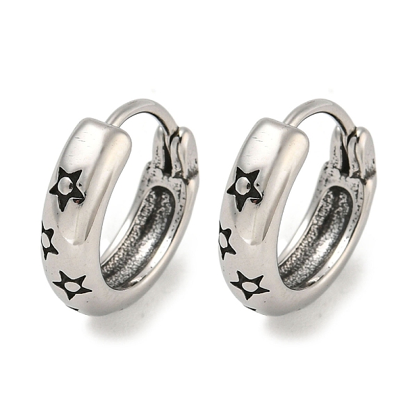 PandaHall 316 Surgical Stainless Steel Hoop Earrings, Star, Antique Silver, 14x4mm 316 Surgical Stainless Steel Star
PandaHall 316 Surgical Stainless Steel Hoop Earrings, Star, Antique Silver, 14x4mm 316 Surgical Stainless Steel Star