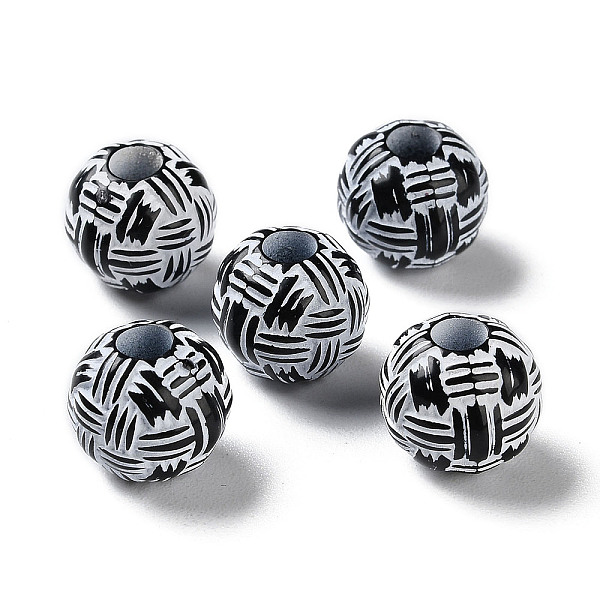 PandaHall Spray Printed Opaque Acrylic European Beads, Large Hole Beads, Round with Lattice, White, 11.5x10mm, Hole: 4mm, about 1000pcs/500g...
PandaHall Spray Printed Opaque Acrylic European Beads, Large Hole Beads, Round with Lattice, White, 11.5x10mm, Hole: 4mm, about 1000pcs/500g...