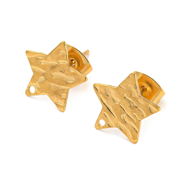 PandaHall 304 Stainless Steel Stud Earring Findings, Star, Real 18K Gold Plated, 12.5x12mm, Hole: 1mm, Pin: 0.8mm 304 Stainless Steel Star
PandaHall 304 Stainless Steel Stud Earring Findings, Star, Real 18K Gold Plated, 12.5x12mm, Hole: 1mm, Pin: 0.8mm 304 Stainless Steel Star