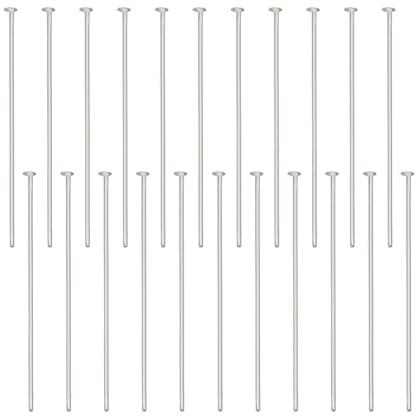 PandaHall Beebeecraft 925 Sterling Silver Flat Head Pins, Silver, 24~25x0.5mm, Head: 1.5mm, about 40Pcs/box Sterling Silver
PandaHall Beebeecraft 925 Sterling Silver Flat Head Pins, Silver, 24~25x0.5mm, Head: 1.5mm, about 40Pcs/box Sterling Silver