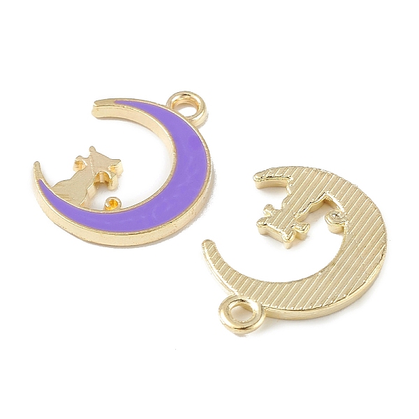 PandaHall Alloy Enamel Pendants, Light Gold, Moon with Cat Charm, Blue Violet, 19.5x14.5x1.5mm, Hole: 2mm Alloy+Enamel Moon
PandaHall Alloy Enamel Pendants, Light Gold, Moon with Cat Charm, Blue Violet, 19.5x14.5x1.5mm, Hole: 2mm Alloy+Enamel Moon