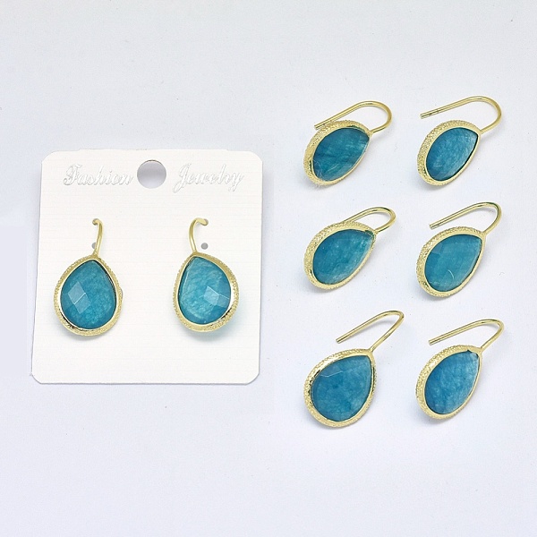 PandaHall Natural Jade Dangle Earrings, with Golden Tone Brass Findings, teardrop, 25.5~32x13.5x5mm, Pin: 0.8mm Jade
PandaHall Natural Jade Dangle Earrings, with Golden Tone Brass Findings, teardrop, 25.5~32x13.5x5mm, Pin: 0.8mm Jade