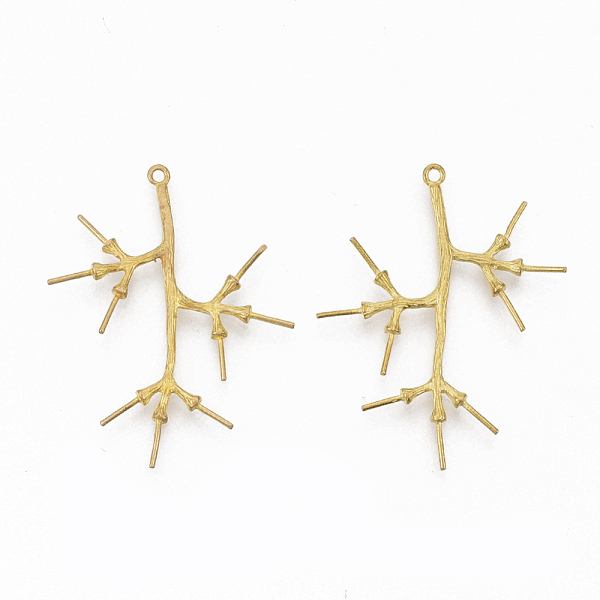 PandaHall Brass Peg Bails Pendants, For Half Drilled Beads, Nickel Free, Branches, Raw(Unplated), 35x27x2mm, Hole: 1.2mm, Pin: 0.7mm Brass
PandaHall Brass Peg Bails Pendants, For Half Drilled Beads, Nickel Free, Branches, Raw(Unplated), 35x27x2mm, Hole: 1.2mm, Pin: 0.7mm Brass