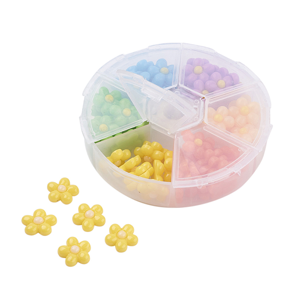 PandaHall Opaque Resin Cabochons, Flower, Mixed Color, 13x4mm, about 10pcs/color, 60pcs/box Resin Flower Multicolor
PandaHall Opaque Resin Cabochons, Flower, Mixed Color, 13x4mm, about 10pcs/color, 60pcs/box Resin Flower Multicolor