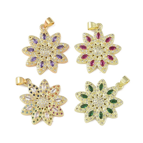 PandaHall Brass Micro Pave Cubic Zirconia Pendants, with Glass, Real 18K Gold Plated, Flower, Mixed Color, 26.5x23.5x3.5mm, Hole: 4.5x3mm..., Multicolor
PandaHall Brass Micro Pave Cubic Zirconia Pendants, with Glass, Real 18K Gold Plated, Flower, Mixed Color, 26.5x23.5x3.5mm, Hole: 4.5x3mm..., Multicolor