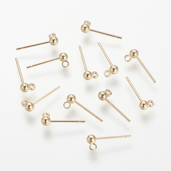 PandaHall Brass Stud Earring Findings, with Loop, Nickel Free, Real 18K Gold Plated, 6x4mm, Hole: 1mm, Pin: 0.8mm Brass Others
PandaHall Brass Stud Earring Findings, with Loop, Nickel Free, Real 18K Gold Plated, 6x4mm, Hole: 1mm, Pin: 0.8mm Brass Others