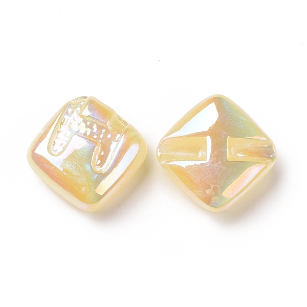 PandaHall Rainbow Iridescent Plating Acrylic Beads, Glitter Beads, Rhombus with Letter H Pattern, Champagne Yellow, 29.5x29.5x14mm, Hole...
PandaHall Rainbow Iridescent Plating Acrylic Beads, Glitter Beads, Rhombus with Letter H Pattern, Champagne Yellow, 29.5x29.5x14mm, Hole...
