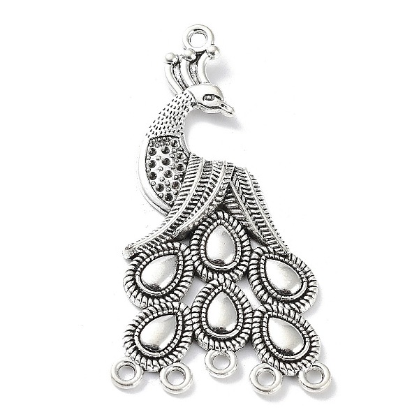 PandaHall Tibetan Style Alloy Chandelier Component Links, Peacock Connector, Antique Silver, 61.5x32x4mm, Hole: 2.1mm & 2.3mm, about...
PandaHall Tibetan Style Alloy Chandelier Component Links, Peacock Connector, Antique Silver, 61.5x32x4mm, Hole: 2.1mm & 2.3mm, about...