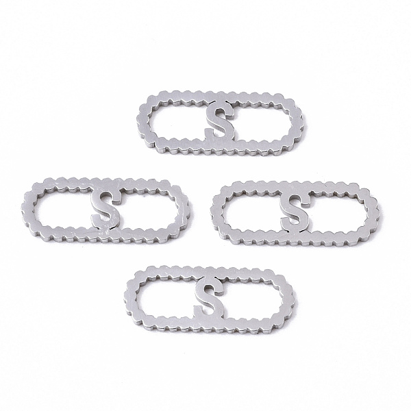 PandaHall 201 Stainless Steel Links Connectors, Laser Cut, Oval with Letter, Stainless Steel Color, Letter.S, 15x6x1mm, Hole: 4x5~7mm 201...
PandaHall 201 Stainless Steel Links Connectors, Laser Cut, Oval with Letter, Stainless Steel Color, Letter.S, 15x6x1mm, Hole: 4x5~7mm 201...
