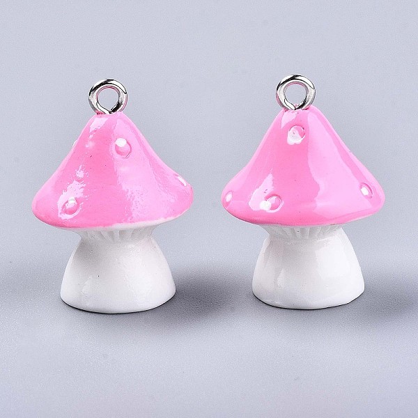 PandaHall Opaque Resin Pendants, with Platinum Tone Iron Loops, Mushroom with Polka Dots, Pink, 23~24x17mm, Hole: 2mm Iron+Resin Mushroom...
PandaHall Opaque Resin Pendants, with Platinum Tone Iron Loops, Mushroom with Polka Dots, Pink, 23~24x17mm, Hole: 2mm Iron+Resin Mushroom...