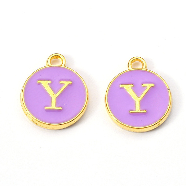 PandaHall Golden Plated Alloy Enamel Charms, Enamelled Sequins, Flat Round with Letter, Medium Purple, Letter.Y, 14x12x2mm, Hole: 1.5mm...
PandaHall Golden Plated Alloy Enamel Charms, Enamelled Sequins, Flat Round with Letter, Medium Purple, Letter.Y, 14x12x2mm, Hole: 1.5mm...