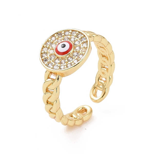 PandaHall Real 18K Gold Plated Brass Micro Pave Cubic Zirconia Open Rings, Enamel Evil Eye Cuff Rings for Women, FireBrick, 4mm, Inner..., Red
PandaHall Real 18K Gold Plated Brass Micro Pave Cubic Zirconia Open Rings, Enamel Evil Eye Cuff Rings for Women, FireBrick, 4mm, Inner..., Red
