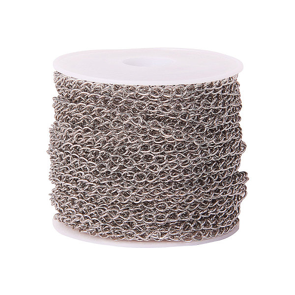 PandaHall Brass Twisted Chains, Curb Chains, Soldered, with Spool, Lead Free & Nickel Free & Cadmium Free, Platinum, 4x3x0.45mm Brass
PandaHall Brass Twisted Chains, Curb Chains, Soldered, with Spool, Lead Free & Nickel Free & Cadmium Free, Platinum, 4x3x0.45mm Brass