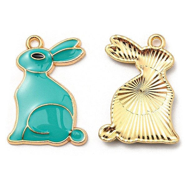 PandaHall Alloy Pendants, with Enamel, Golden, Cadmium Free & Nickel Free & Lead Free, Rabbit Charms, Turquoise, 25x17.5x2.5mm, Hole: 1.6mm..., Green
PandaHall Alloy Pendants, with Enamel, Golden, Cadmium Free & Nickel Free & Lead Free, Rabbit Charms, Turquoise, 25x17.5x2.5mm, Hole: 1.6mm..., Green