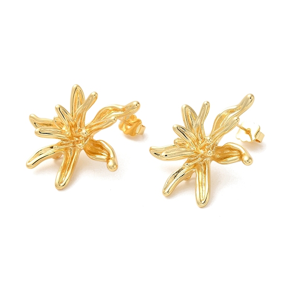 PandaHall Real 18K Gold Plated Brass Stud Earrings, Long-Lasting Plated, Cadmium Free & Lead Free, Flower, 32x27.5mm Brass Flower
PandaHall Real 18K Gold Plated Brass Stud Earrings, Long-Lasting Plated, Cadmium Free & Lead Free, Flower, 32x27.5mm Brass Flower