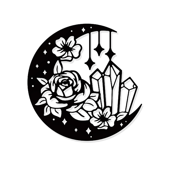 PandaHall Moon Flower Metal Wall Art Decor, Moon Phase Boho Wall Decor Black Moon Flower Wall Hanging Decor Silhouette Wall Art for Home...
PandaHall Moon Flower Metal Wall Art Decor, Moon Phase Boho Wall Decor Black Moon Flower Wall Hanging Decor Silhouette Wall Art for Home...