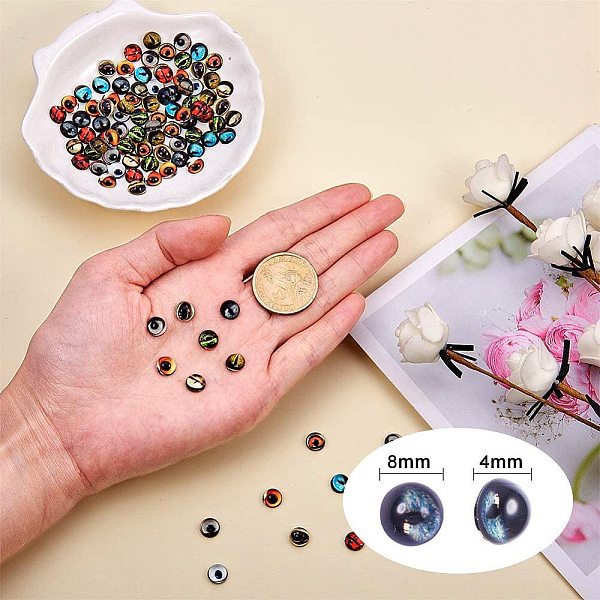 PandaHall 100pcs 8mm Round Animal Evil Eyes Flatback Glass Dome Cabochons Gems for Halloween Cameo Pendant Jewelry Making Handcrafts..., Multicolor
PandaHall 100pcs 8mm Round Animal Evil Eyes Flatback Glass Dome Cabochons Gems for Halloween Cameo Pendant Jewelry Making Handcrafts..., Multicolor