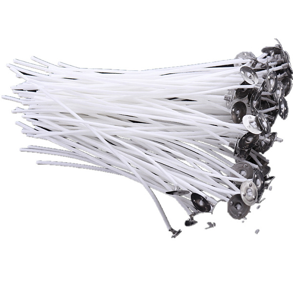 PandaHall Pre-Waxed Cotton Core Wicks, with Metal Sustainer Tabs, for DIY Candle Making, White, 15cm Cotton White
PandaHall Pre-Waxed Cotton Core Wicks, with Metal Sustainer Tabs, for DIY Candle Making, White, 15cm Cotton White