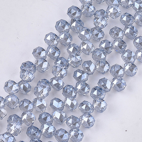 PandaHall Electroplate Glass Beads Strands, Faceted, Rondelle, Light Steel Blue, 6x4mm, Hole: 1.2mm, about 95pcs/strand, 14.1 inch Glass...
PandaHall Electroplate Glass Beads Strands, Faceted, Rondelle, Light Steel Blue, 6x4mm, Hole: 1.2mm, about 95pcs/strand, 14.1 inch Glass...