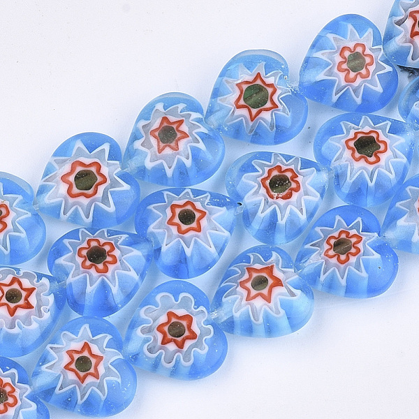 PandaHall Handmade Millefiori Lampwork Beads Strands, Heart, Cornflower Blue, 12x12x5mm, Hole: 0.8mm, about 36pcs/strand, 15.1 inch...
PandaHall Handmade Millefiori Lampwork Beads Strands, Heart, Cornflower Blue, 12x12x5mm, Hole: 0.8mm, about 36pcs/strand, 15.1 inch...