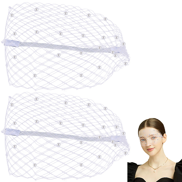 PandaHall GORGECRAFT 2Pcs Mesh Veil Headband White Polyester Bridal Wedding Veil Vintage Fascinator Mesh Lace Headband Tea Party Headwear...
PandaHall GORGECRAFT 2Pcs Mesh Veil Headband White Polyester Bridal Wedding Veil Vintage Fascinator Mesh Lace Headband Tea Party Headwear...