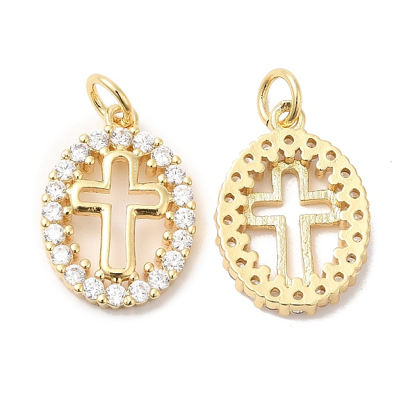 PandaHall Brass Micro Pave Clear Cubic Zirconia Pendants, with Jump Ring, Oval with Cross Charms, Real 16K Gold Plated, 17.5x12.5x2.5mm...
PandaHall Brass Micro Pave Clear Cubic Zirconia Pendants, with Jump Ring, Oval with Cross Charms, Real 16K Gold Plated, 17.5x12.5x2.5mm...