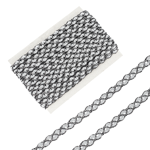PandaHall 10M Polyester Metallic Braided Lace Trim, for Curtain, Clothes Decoration, Black, 3/8 inch(10mm), about 10.94 Yards(10m)/Card...
PandaHall 10M Polyester Metallic Braided Lace Trim, for Curtain, Clothes Decoration, Black, 3/8 inch(10mm), about 10.94 Yards(10m)/Card...